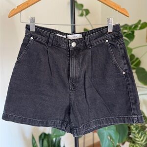 Mango Denim Black Shorts sz6